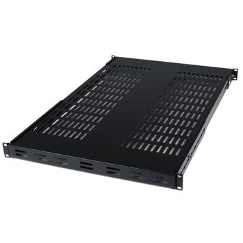 StarTech 1U Adjustable Vented Server Rack Mount Shelf - 175lbs - 19.5 to 38in Deep Universal Tray for 19" AV/ Network Equipment Rack (ADJSHELF) rack-hylle - 1U (ADJSHELF)