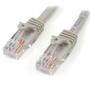 STARTECH 0.5M GRAY CAT5E CABLE SNAGLESS ETHERNET CABLE - UTP CABL