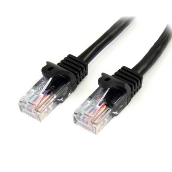 STARTECH StarTech.com 2m Black Snagless Cat5e Patch Cable (45PAT2MBK)