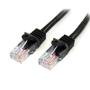 STARTECH 3M CAT 5E BLACK SNAGLESS ETHERNET RJ45 CABLE MALE TO MALE CABL