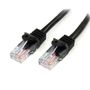 STARTECH 1M CAT 5E BLACK SNAGLESS ETHERNET RJ45 CABLE MALE TO MALE CABL (45PAT1MBK)