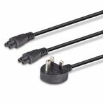 LINDY IEC Splitter Extension Cable UK 3 pin Plug to IEC C5 & C5, 2.5m Black (30428)