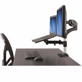 StarTech Laptop Monitor Stand - Computer Monitor Stand - Full Motion Articulating - VESA Mount Monitor Desk Mount monteringssett - justerbar arm - for LCD-skjerm / notebook - svart (ARMUNONB)