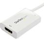 STARTECH StarTech.com USB C to HDMI 2.0 Adapter with Power Delivery, 4K 60Hz USB Type-C to HDMI Display/ Monitor Video Converter,  60W PD Pass-Through Charging Port, Thunderbolt 3 Compatible,  White - USB-C Displ (CDP2HDUCPW)