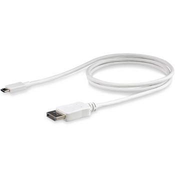 STARTECH 1M USB C TO DP CABLE - WHITE (CDP2DPMM1MW)
