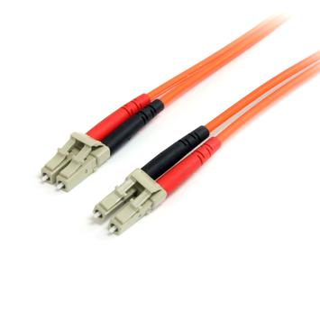 StarTech 2m Fiber Optic Cable - Multimode Duplex 62.5/125 - LSZH - LC/LC - OM1 - LC to LC Fiber Patch Cable (FIBLCLC2) - koblingskabel - 2 m - oransje (FIBLCLC2)