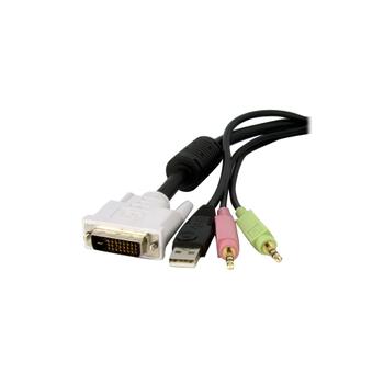 STARTECH CABLE DE SWITCH CONMUTADOR KVM 1.8M 4EN1 DVI-D DUAL LINK USB IN CABL (DVID4N1USB6)