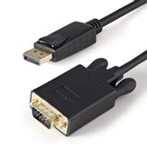 StarTech 3ft DisplayPort to VGA Adapter Cable - 1920x1200 - Active DisplayPort (DP) Computer or Laptop to VGA Monitor or TV Display (DP2VGAMM3B) - videoadapterkabel - DisplayPort til HD-15 (VGA) - 1 m (DP2VGAMM3B)