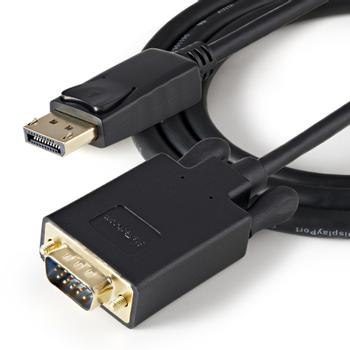 STARTECH 3 FT DISPLAYPORT TO VGA ADAPTER CONVERTER - DP TO VGA - BLACK CABL (DP2VGAMM3B)