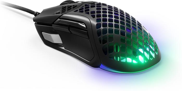 SteelSeries Aerox 5 - mus - USB, USB-C - matt svart (62401)