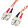 STARTECH 1m 3.3ft SC to SC OM1multimode Fiber Optic Cable 62.5/125 Fiber Size 10G Networks LSZH Fiber Patch Cord FIBSCSC1