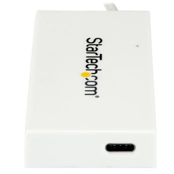 STARTECH 4PORT USB C HUB-USB-C TO CMA USB 3.0 HUB - WHITE PERP (HB30C3A1CFBW)