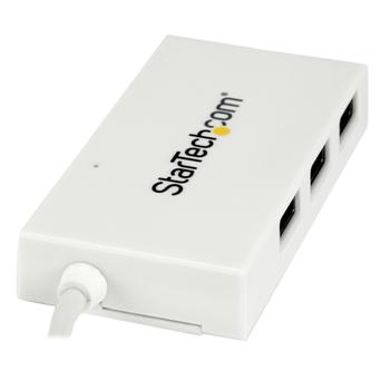 STARTECH 4PORT USB C HUB-USB-C TO CMA USB 3.0 HUB - WHITE PERP (HB30C3A1CFBW)