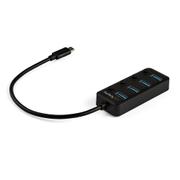 STARTECH 4-PORT USB C HUB-4X USB-A INDIVIDUAL ON/OFF SWITCHES PERP