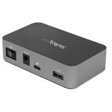StarTech 4-Port USB C Hub - USB 3.1 Gen 2 (10Gbps) - 3x USB-A & 1x USB-C - Powered - Universal Power Adapter Included (HB31C3A1CS) - hub - 4 porter (HB31C3A1CS)