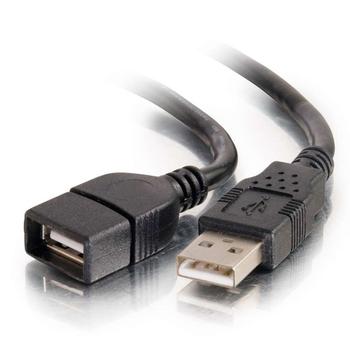 C2G G 6.6ft USB Extension Cable - USB A to USB A Extension Cable - USB 2.0 - M/F - USB extension cable - USB (M) to USB (F) - 2 m - black (52107)