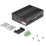 STARTECH Industrial 5 Port Gigabit Ethernet Switch - 4 PoE RJ45 +2 SFP Slots 30W PoE+ 12-48VDC 10/ 100/ 1000 Rugged Power Over Ethernet LAN Switch -40C to 75C - DIN Mountable (IES1G52UP12V) IN (IES1G52UP12V)