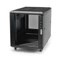 StarTech 12U AV Rack Cabinet - Network Rack with Glass Door - 19 inch Computer Cabinet for Server Room or Office (RK1236BKF) - rack - 12U