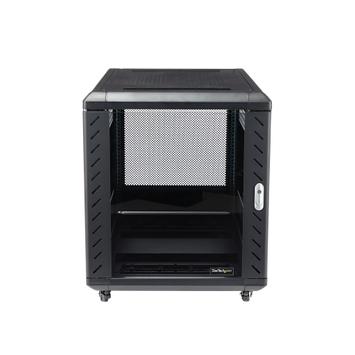 StarTech 12U AV Rack Cabinet - Network Rack with Glass Door - 19 inch Computer Cabinet for Server Room or Office (RK1236BKF) - rack - 12U (RK1236BKF)