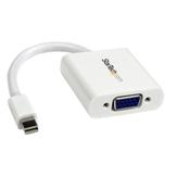 StarTech Mini DisplayPort to VGA Adapter - White - 1080p - Thunderbolt to VGA Monitor Adapter - Mini DP to VGA Converter (MDP2VGAW) - videokonverter - hvit (MDP2VGAW)
