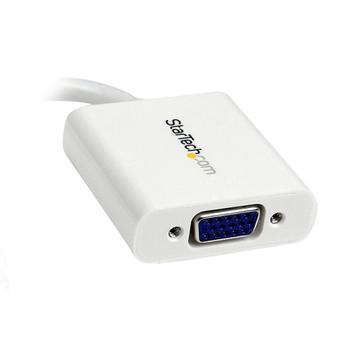 StarTech Mini DisplayPort to VGA Adapter - White - 1080p - Thunderbolt to VGA Monitor Adapter - Mini DP to VGA Converter (MDP2VGAW) - videokonverter - hvit (MDP2VGAW)