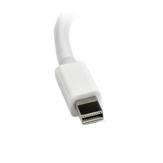 StarTech Mini DisplayPort to VGA Adapter - White - 1080p - Thunderbolt to VGA Monitor Adapter - Mini DP to VGA Converter (MDP2VGAW) - videokonverter - hvit (MDP2VGAW)