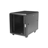 StarTech 12U AV Rack Cabinet - Network Rack with Glass Door - 19 inch Computer Cabinet for Server Room or Office (RK1236BKF) - rack - 12U (RK1236BKF)