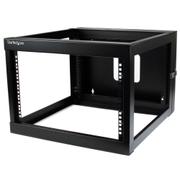 StarTech 6U Hinged Open Frame Wall Mount Network Rack - 4-Post 22" Depth Swing Out Computer Equipment Rack - 110lbs capacity (RK619WALLOH) - rack - 6U