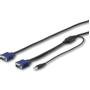 STARTECH 15 ft. 4.6m USB KVM Cable for Startech Rackmount Consoles - VGA and USB KVM Console Cable RKCONSUV15