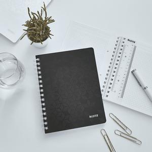 LEITZ Notesblok WOW PP A5 kvad.80g/ 80ark sort (46410095*6)