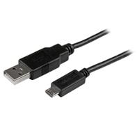 StarTech 0.5m Mobile Charge Sync USB to Slim Micro USB Cable M/M - USB-kabel - Micro-USB type B til USB - 50 cm