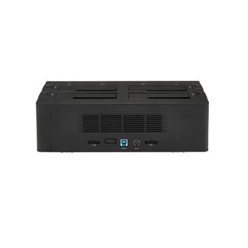 StarTech 4-Bay USB 3.0 to SATA Hard Drive Docking Station, USB Hard Drive Dock, External 2.53.5 SATA III (6Gbps) SSDHDD Docking Station, Hot-Swappable Hard Drive Bay - Dual 40mm Fans, Top-Loading - lagerskap (SDOCK4U33)