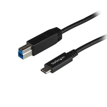 StarTech USB C to USB B Printer Cable - 1m / 3 ft - Superspeed - USB 3.1 - 10Gbps - USB C Printer Cable - USB Type C to Type B (USB31CB1M) - USB type C-kabel - USB-C til USB Type B - 1 m (USB31CB1M)