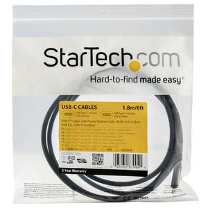 STARTECH 6ft USB C Cable with 5A PD - USB 3.0 5Gbps - USB-IF Certified - USB-C cable - 1.8 m (USB315C5C6)