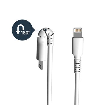 STARTECH 2M USB TO LIGHTNING CABLE APPLE MFI CRTIFIED DUPONT KEVLAR CABL (RUSBLTMM2M)
