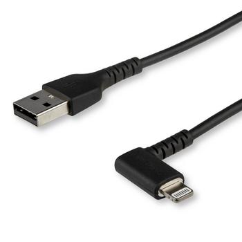STARTECH StarTech.com 1m Black Angled Lightning To USB Cable (RUSBLTMM1MBR)