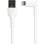 STARTECH 2M ANGLED LIGHTNING TO USB CABLE-APPLE MFI CERTIFIED-WHITE CABL (RUSBLTMM2MWR)