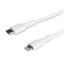 STARTECH 2M USB C TO LIGHTNING CABLE WHITE - ARAMID FIBER CABL