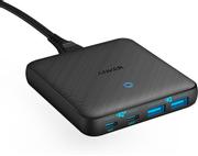 Anker USBC Fast charge 63W 4port 3.0 USB C Hurtiglader, Lad 4 enheter samtidig, 45W, Ultra-Slim