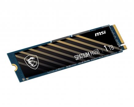 MSI SPATIUM M450 - SSD - krypteret - 1 TB - intern - M.2 2280 - PCIe 4.0 x4 (NVMe) (S78-440L920-P83)