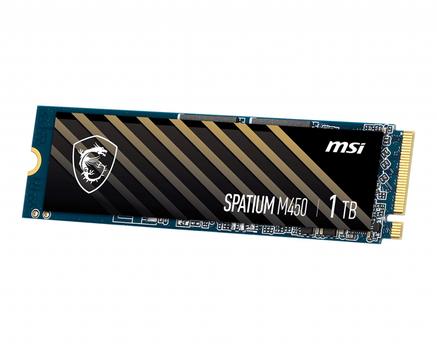 MSI SPATIUM M450 - SSD - krypteret - 1 TB - intern - M.2 2280 - PCIe 4.0 x4 (NVMe) (S78-440L920-P83)