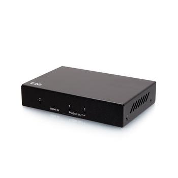 C2G 2-Port HDMI Distribution Amplifier Splitter - 4K 60Hz - HDR - 7.1 Audio - Video/ audiosplitter - 2 x HDMI - skrivbordsmodell (C2G41600)