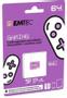 ALLNET Flash SecureDigitalCard (SD)  64GB *EMTEC* Gaming microSDXC + Adapter CL10 + UHS-3 v30 Violett 100MB/s Blister