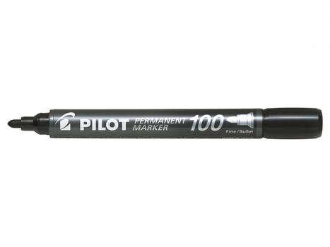 PILOT Marker Permanent 100 konisk spets svart (SCA-100-B*12)