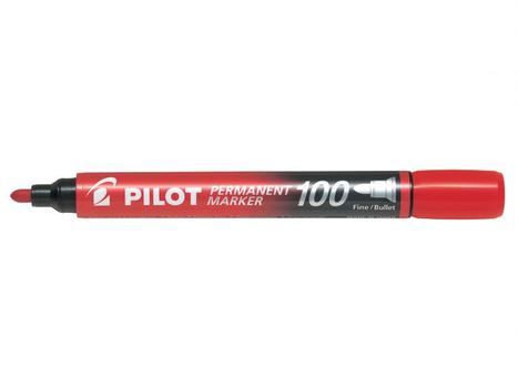 PILOT Permanent Marker 100 punainen Fine (SCA-100-R*12)