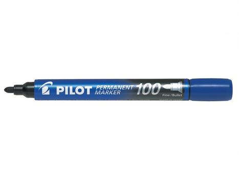 PILOT Permanent Markeringspenn 100 rund spiss blå (SCA-100-L*12)