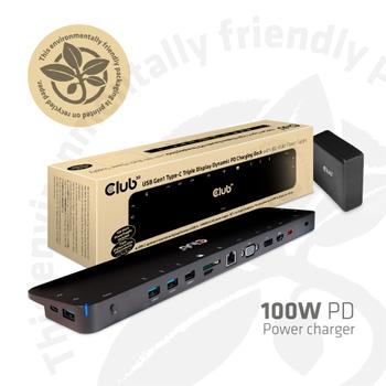 CLUB 3D Club3D ChargingDock USB-C 3.2 ->7xUSB/ DP/ HDMI/ LAN/ Audio 100W retail (CSV-1564W100)