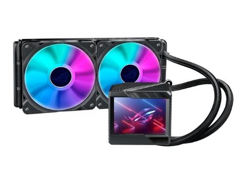 ASUS ROG Ryujin II 240 all-in-one liquid CPU cooler with 3.5inch LCD embedded pump fan and 2xROG 120mm ARGB radiator fans (90RC00A1-M0UAY0)