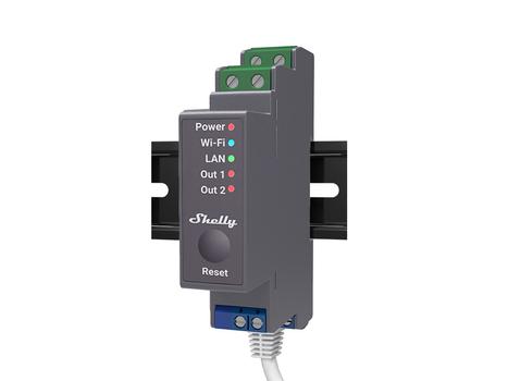 SHELLY Pro 2 Din Wifi 2-Ch 25A Grey (SHELLY PRO2)