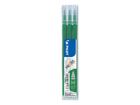 PILOT Frixion patron 3-pakk 0,7 grønn (3) (BLS-FR7-S3-G)